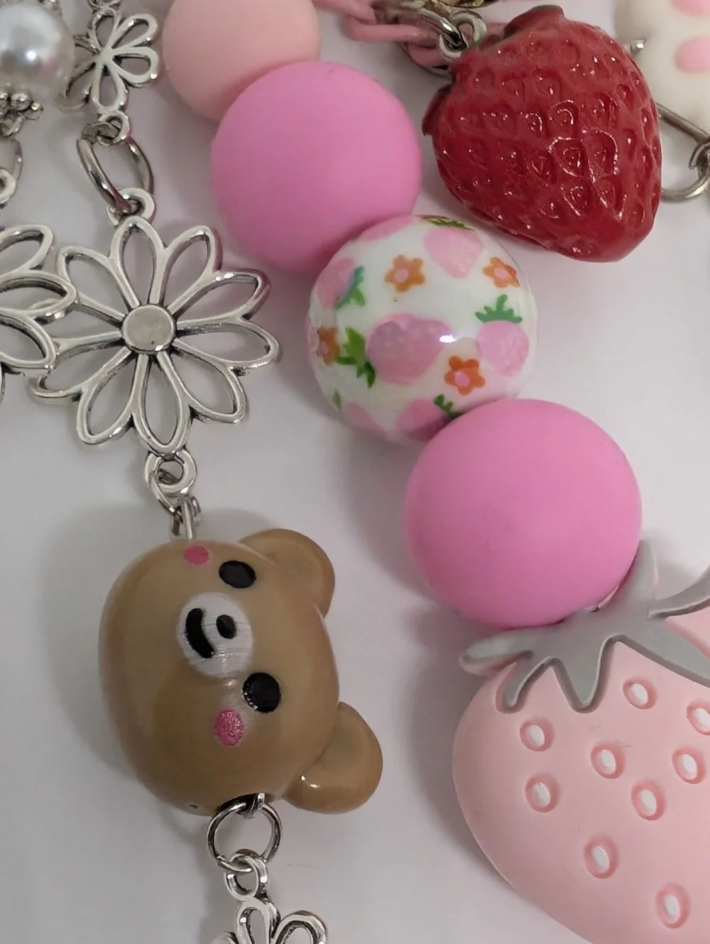 Handmade Long Hachi Nana Komatsu Nana Anime Strawberry Keychain - Picture 6 of 15